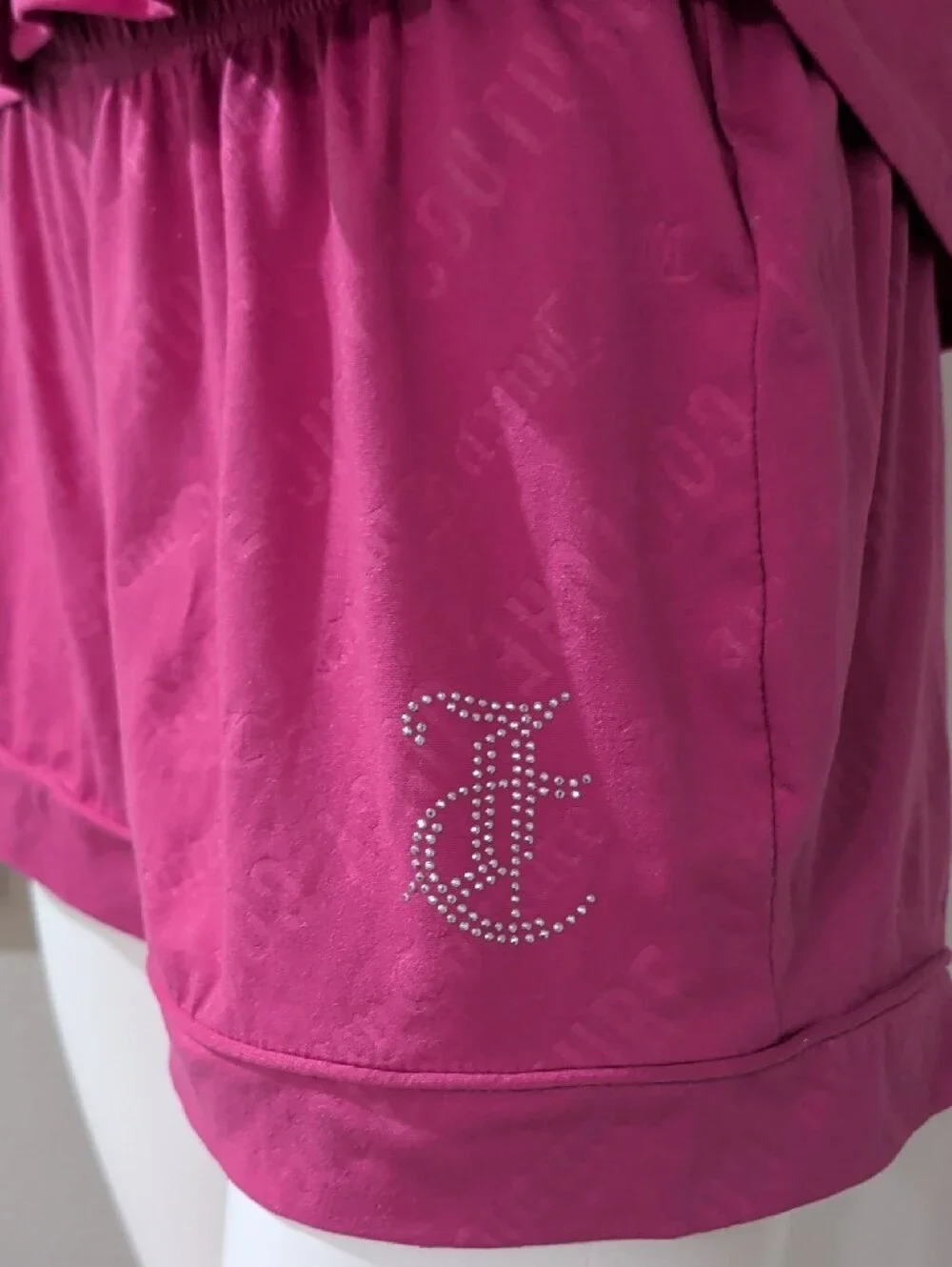 Y2K Retro Juicy Couture Pink Two-Piece Short Pajama Set Women's Medium VTG